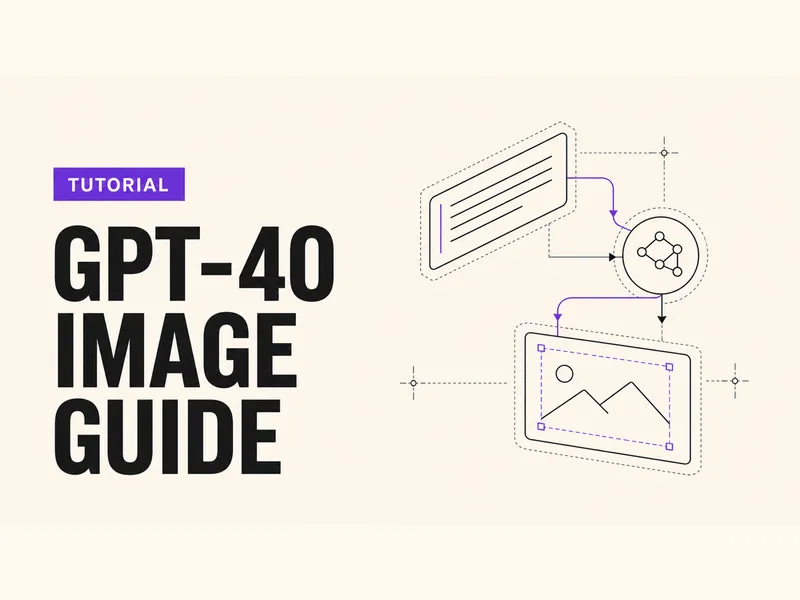GPT-4o Image Generation Guide technical wireframe cover illustration