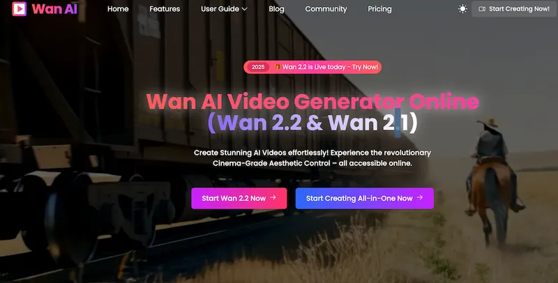 image of Wan AI (Wan 2.2 and Wan 2.1) image of Wan AI (Wan 2.2 and Wan 2.1)