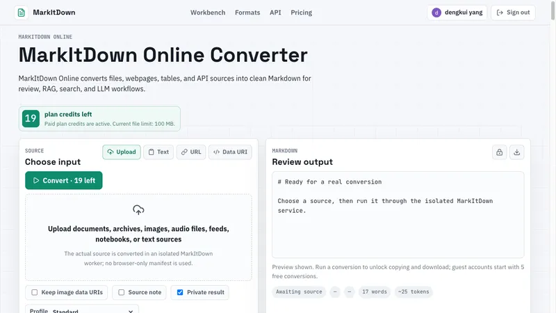 image of MarkItDown Online image of MarkItDown Online