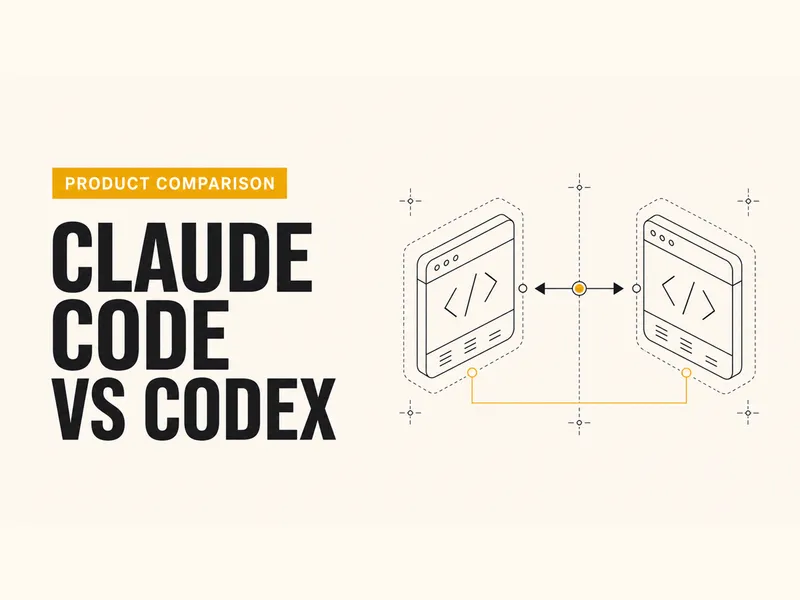 Claude Code vs OpenAI Codex CLI: A Comprehensive Comparison technical wireframe cover illustration