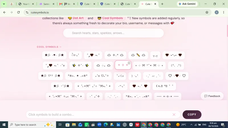 image of Cute Symbols