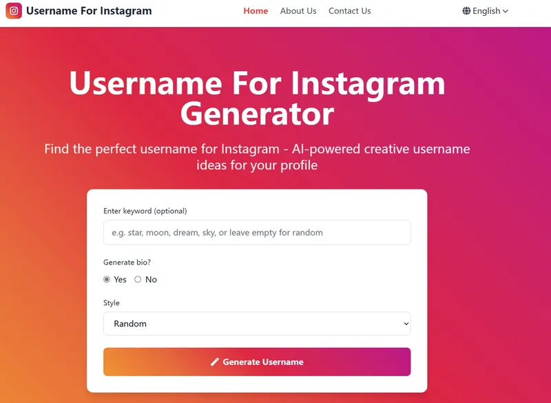 image of Username For Instagram Generator