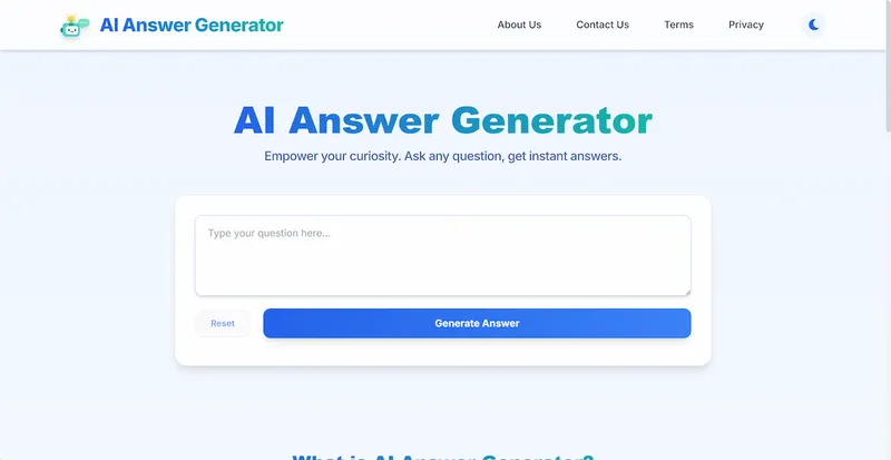 image of AI Answer Generator image of AI Answer Generator