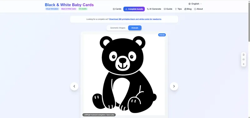 image of Black & White Baby Cards