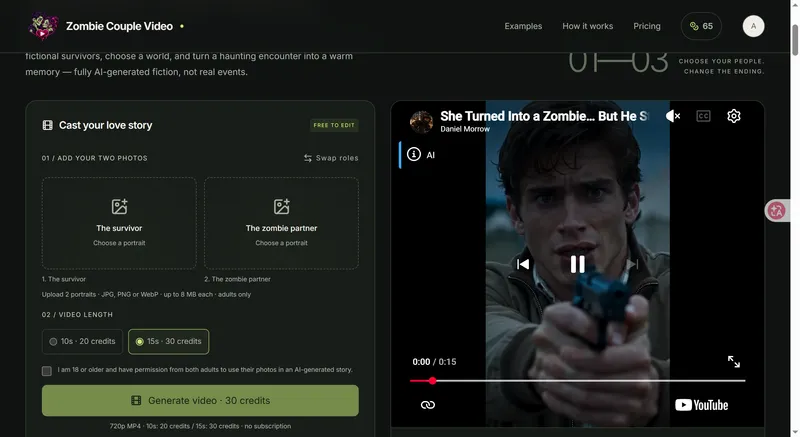 image of Zombie Couple Video Generator
