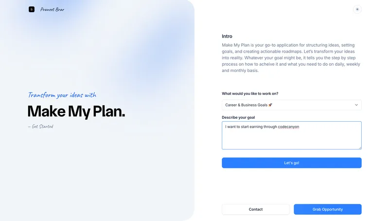 image of Make My Plan