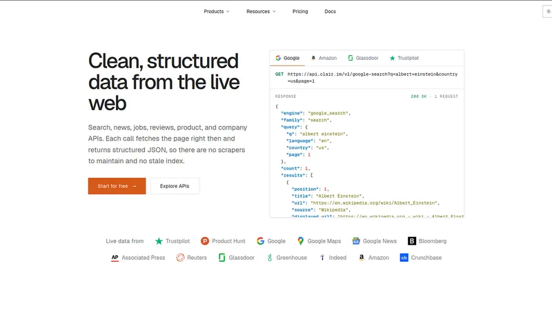 image of Clair API